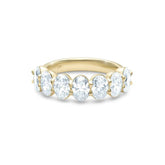 Olivia Seven Stone Anniversary Band with seven oval cut diamonds set in 18k yellow gold ring