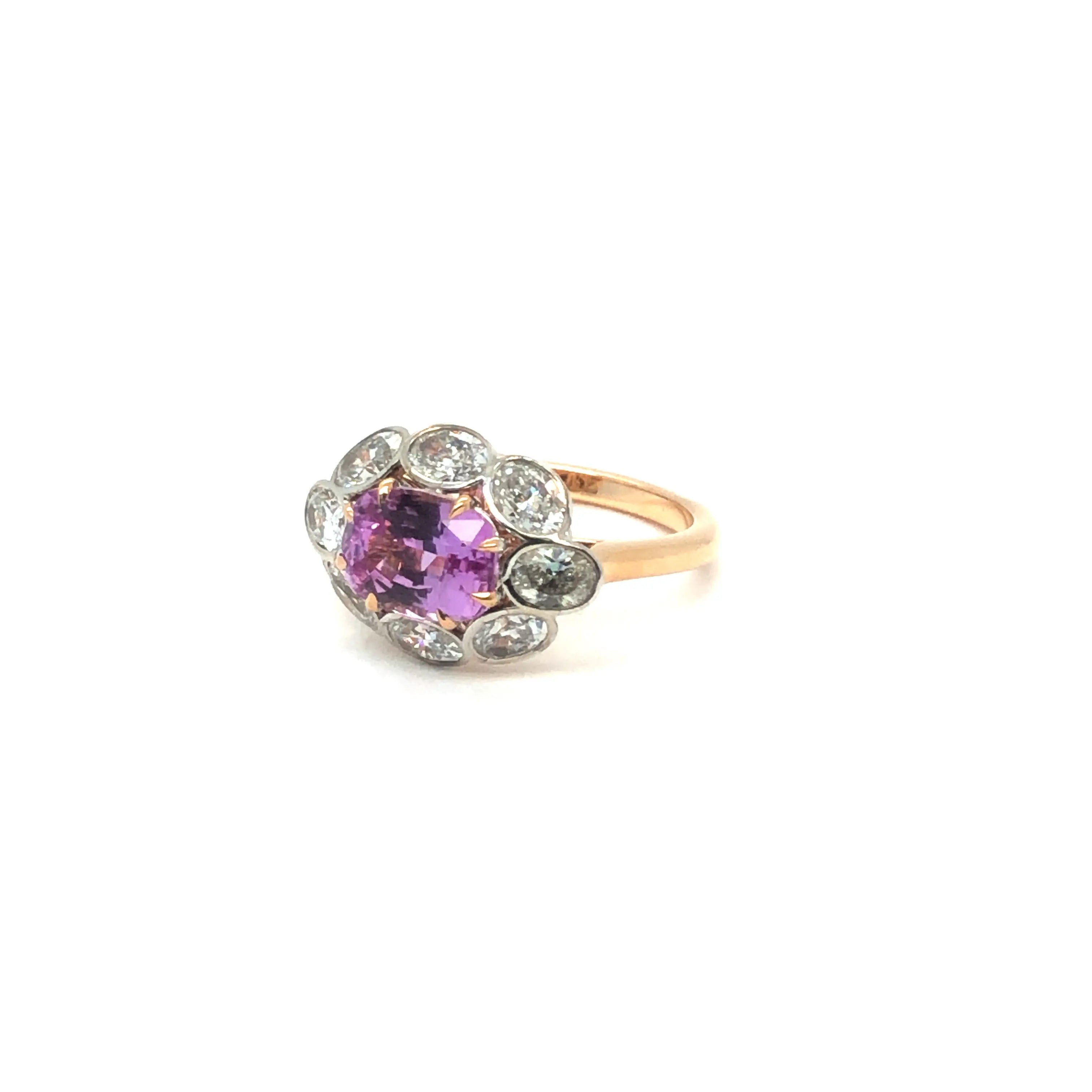 Sami Pink Sapphire & Diamond ring Sam Gavriel Fine Jewelry