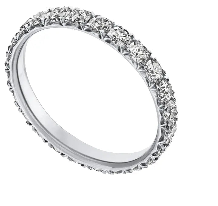 Ellie Wedding Band 18k yellow gold with 0.38 carats EF VS diamonds fishtail design