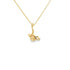 18K gold Leaping Frog necklace on 16-inch cable chain symbolizing wealth and good luck