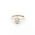 Amaya Solitaire Engagement Ring with cushion-cut diamond and double-prong setting in gold