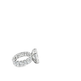 Aiden Engagement Ring with radiant-cut center diamond and infinity band of radiant diamonds in white gold