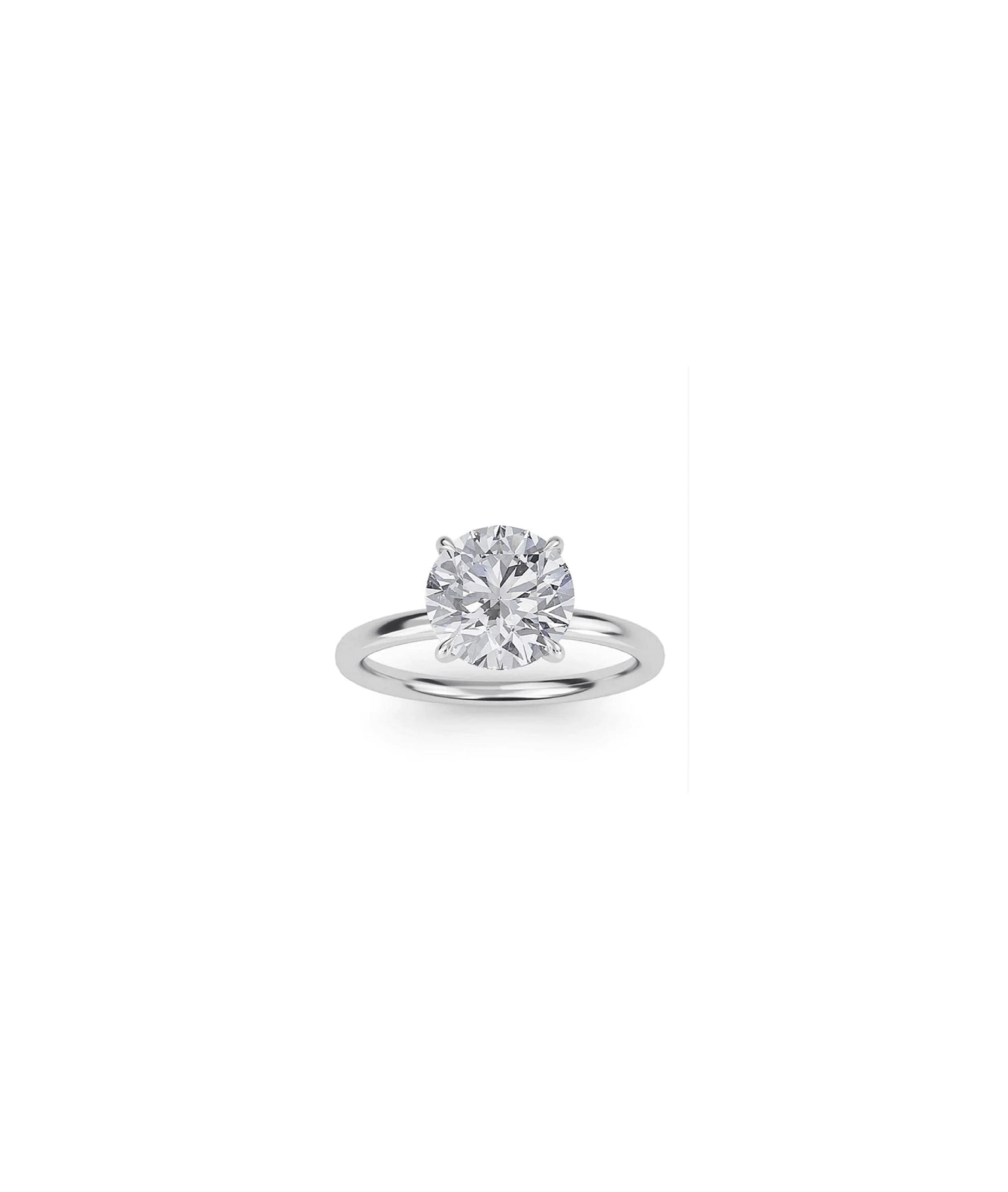 Cleo Solitaire Engagement Ring with 2ct brilliant cut diamond in platinum setting