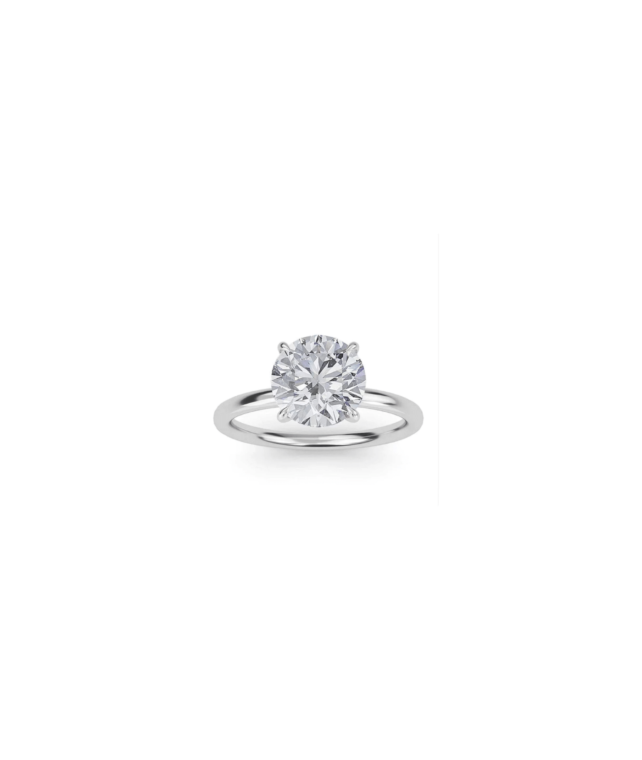 Cleo Solitaire Engagement Ring with 2ct brilliant cut diamond in platinum setting