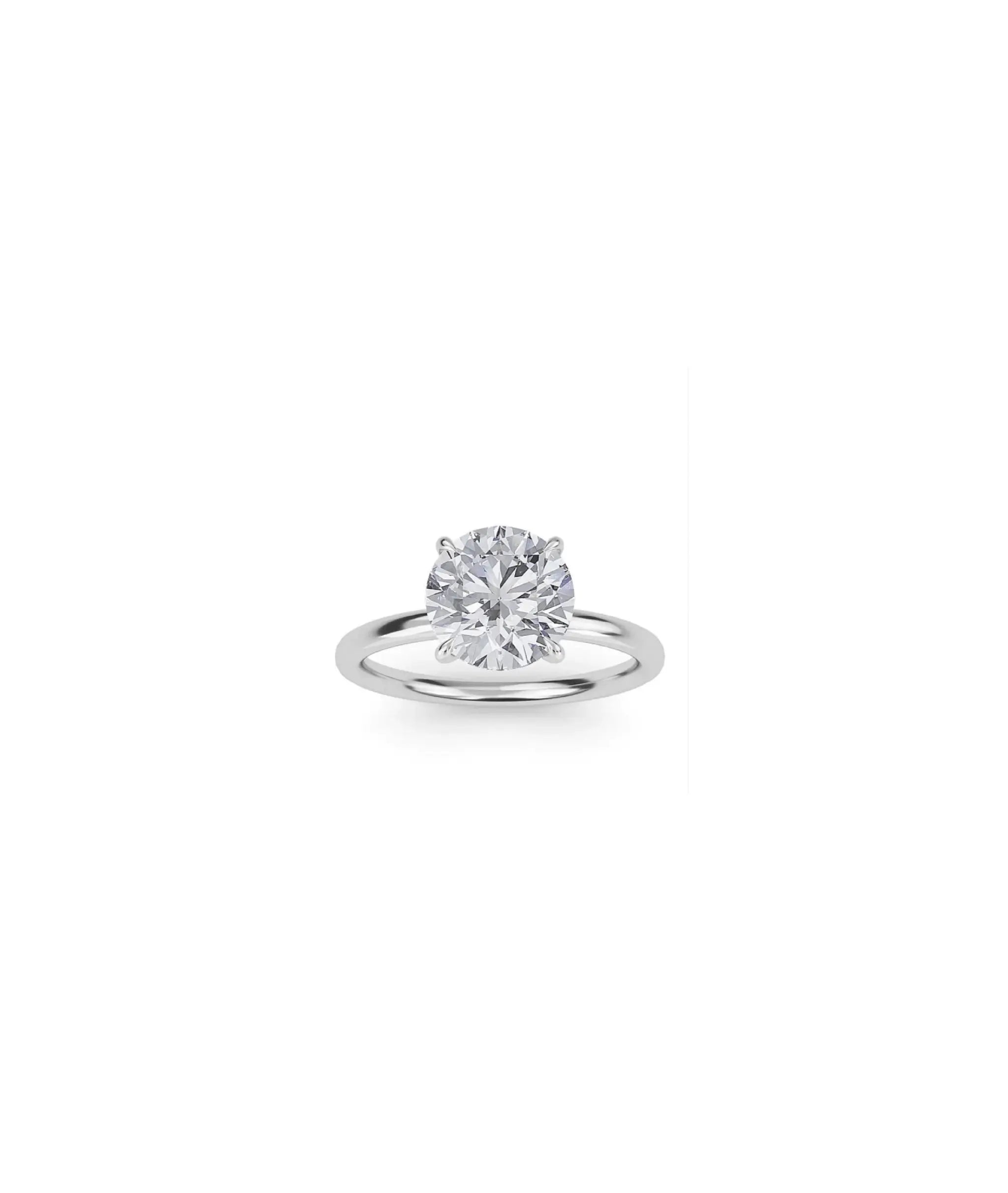 Cleo Solitaire Engagement Ring with 2ct brilliant cut diamond in 18K gold or platinum