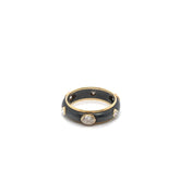 Micah Wedding Band with polished black finish and VS diamonds totaling 0.90 carats size 6.25