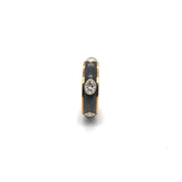 Micah Wedding Band size 6.25 with 0.90 carats VS diamonds and polished gold edges.