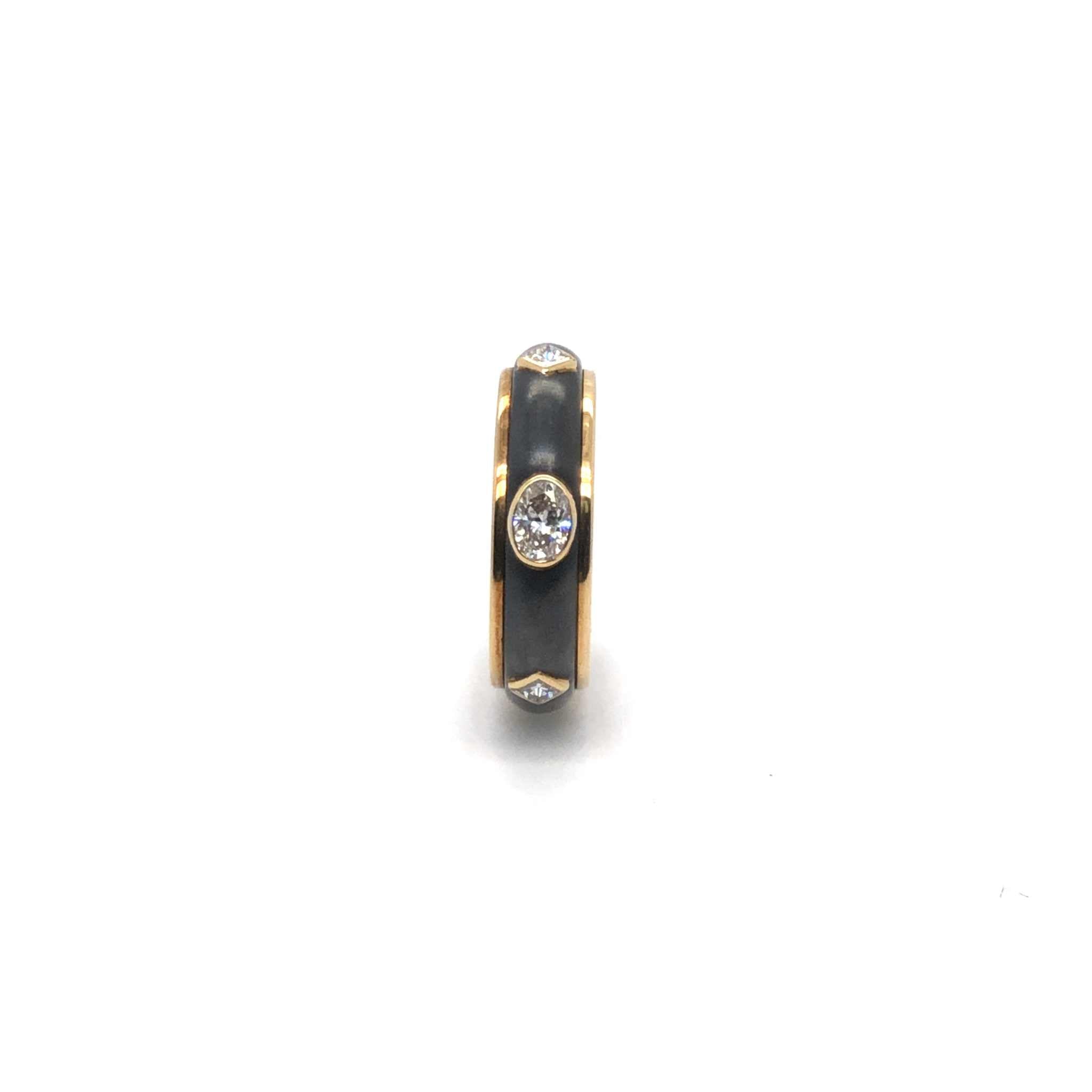 Micah Wedding Band size 6.25 with 0.90 carats VS diamonds and polished gold edges.