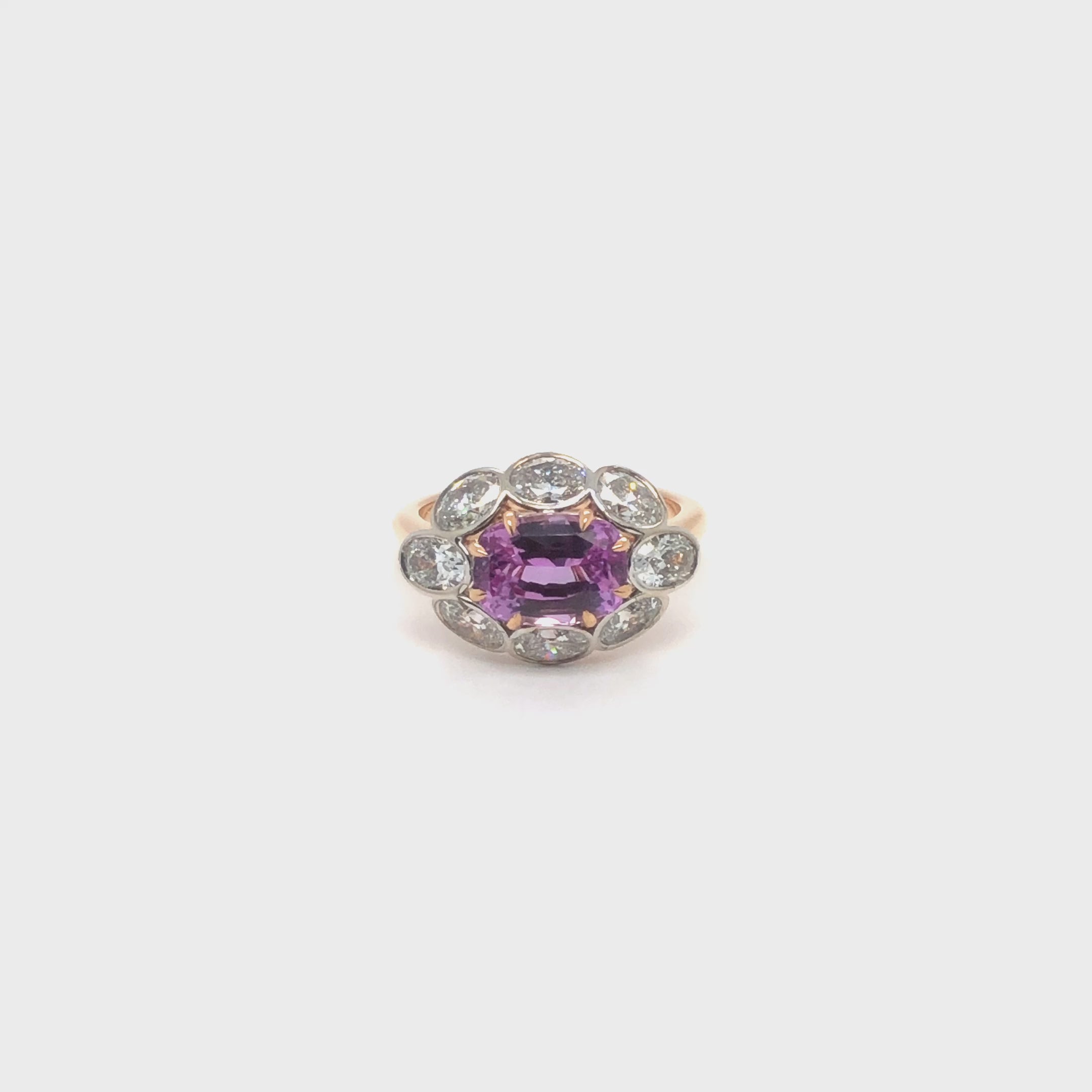 Sami Pink Sapphire and Diamond ring