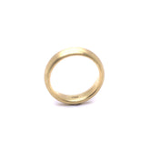 18K gold Levi Wedding Band with satin finish and 5.5mm width, comfort fit men&