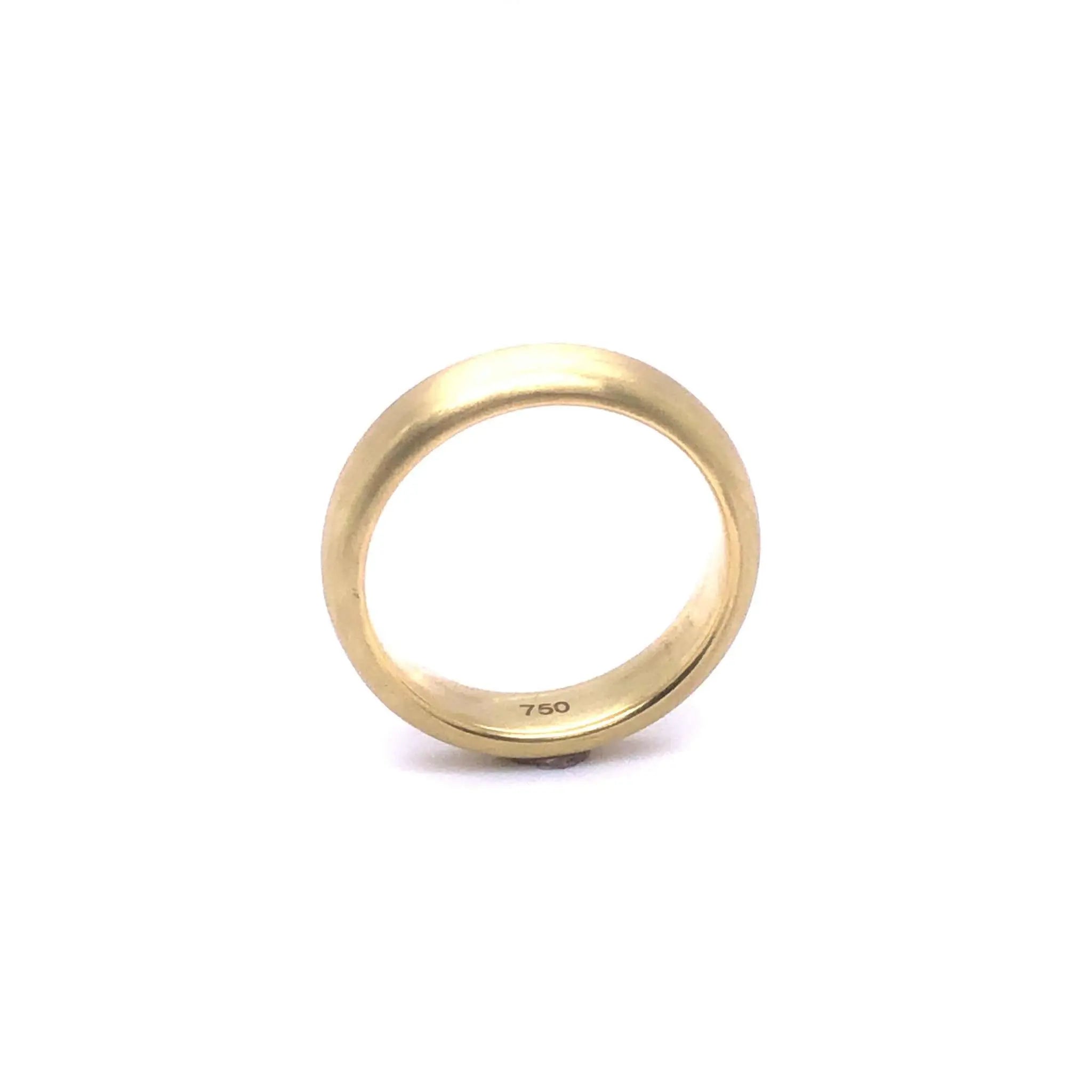 Levi Wedding Band 18K gold with satin finish and comfort fit design