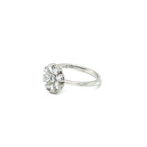 Xena Engagement Ring with pear-shaped diamonds in sleek platinum setting.