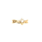 18K yellow gold Gracie Diamond Promise Ring with 0.17-carat diamond on delicate band size 6.25