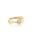 Gracie Diamond Promise Ring 0.17-carat diamond 18K yellow gold delicate band