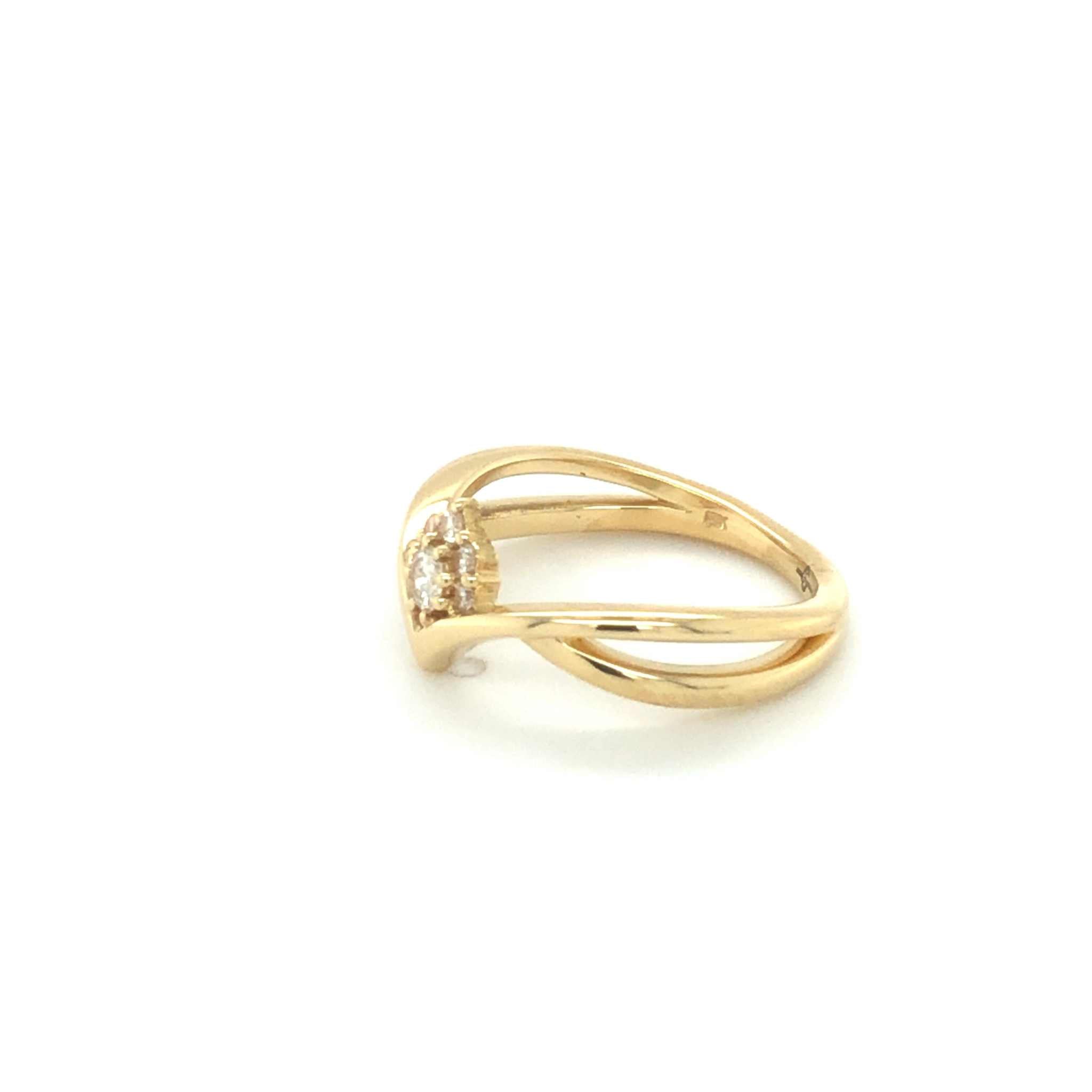 Gracie Diamond Promise Ring in 18K yellow gold with 0.17-carat diamond on delicate band