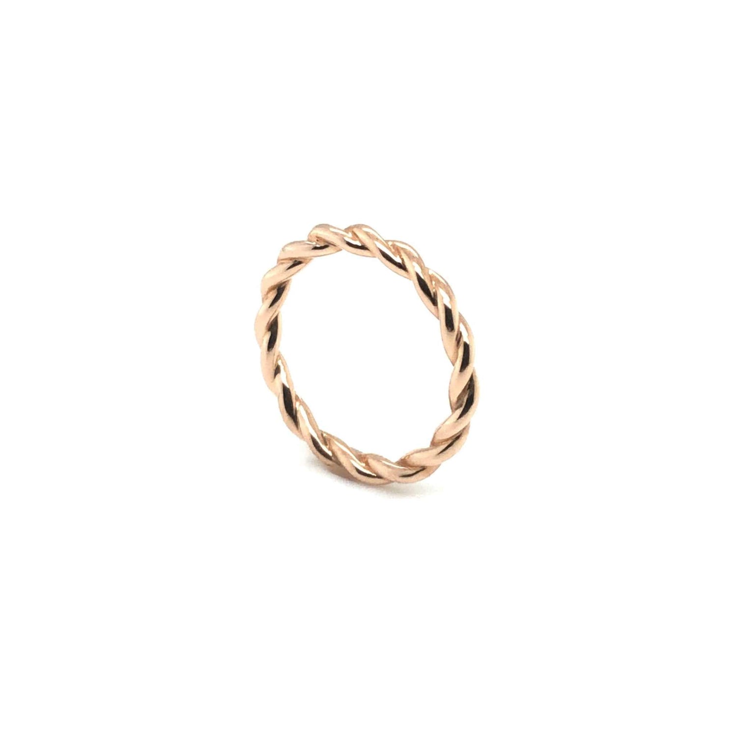 Eva Wedding Band twisted rose gold ring symbolizing commitment and elegance