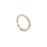 Eva Wedding Band twisted rose gold ring symbolizing commitment and elegance