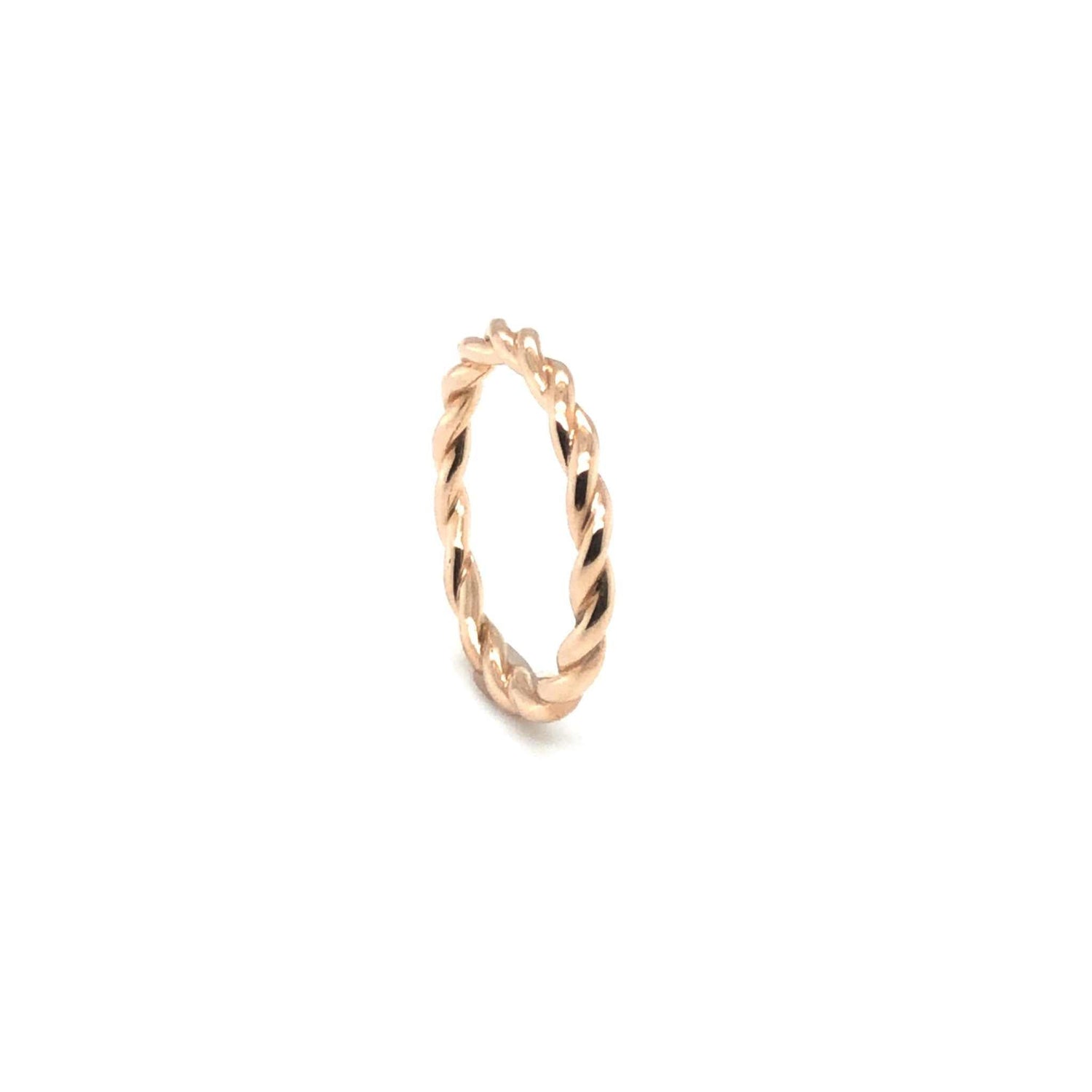 Eva Wedding Band twisted rose gold wedding ring elegant design