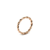Rose gold twisted Eva Wedding Band symbolizing intertwined lives