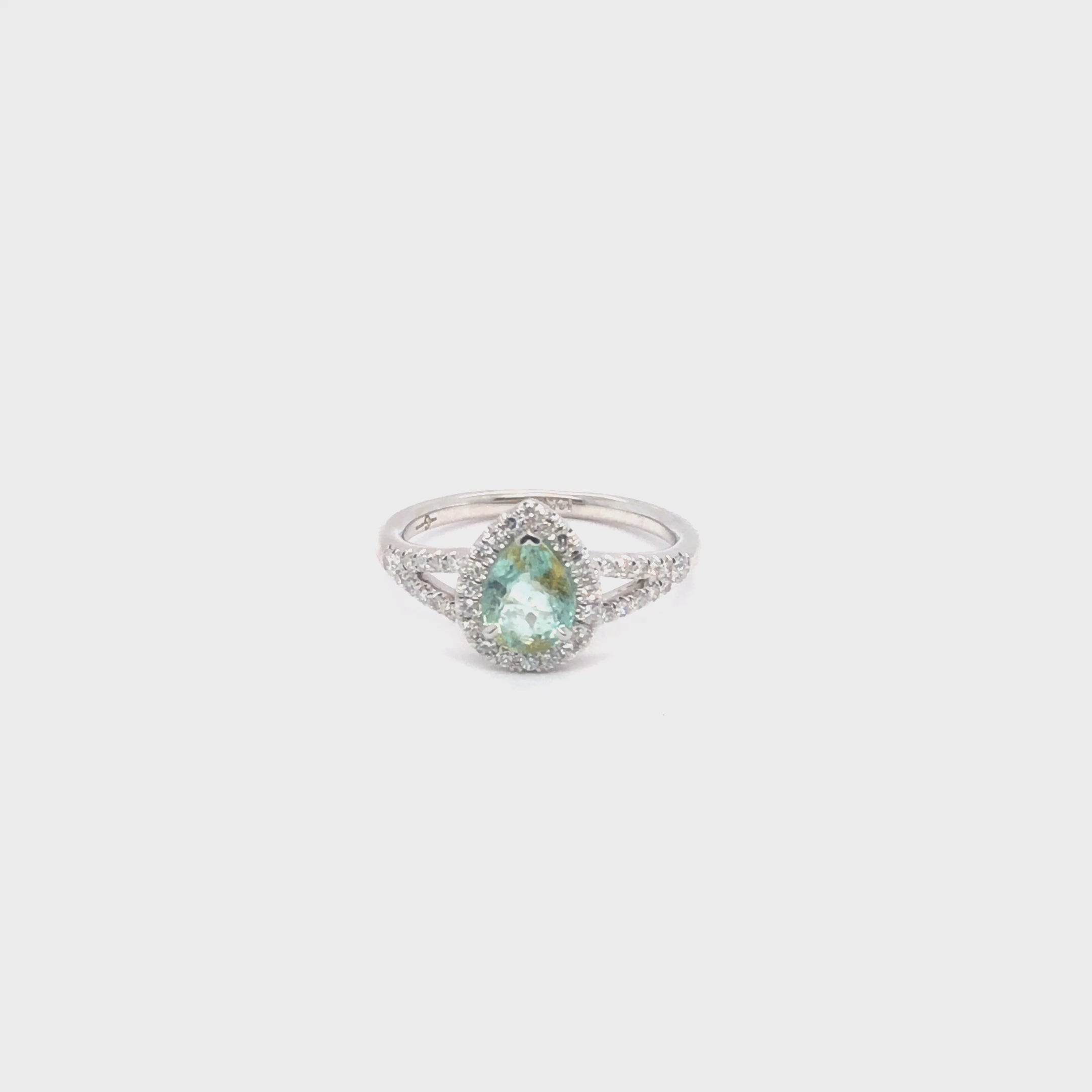 GiGi Alternative Engagement Ring With Paraiba Tournmaline
