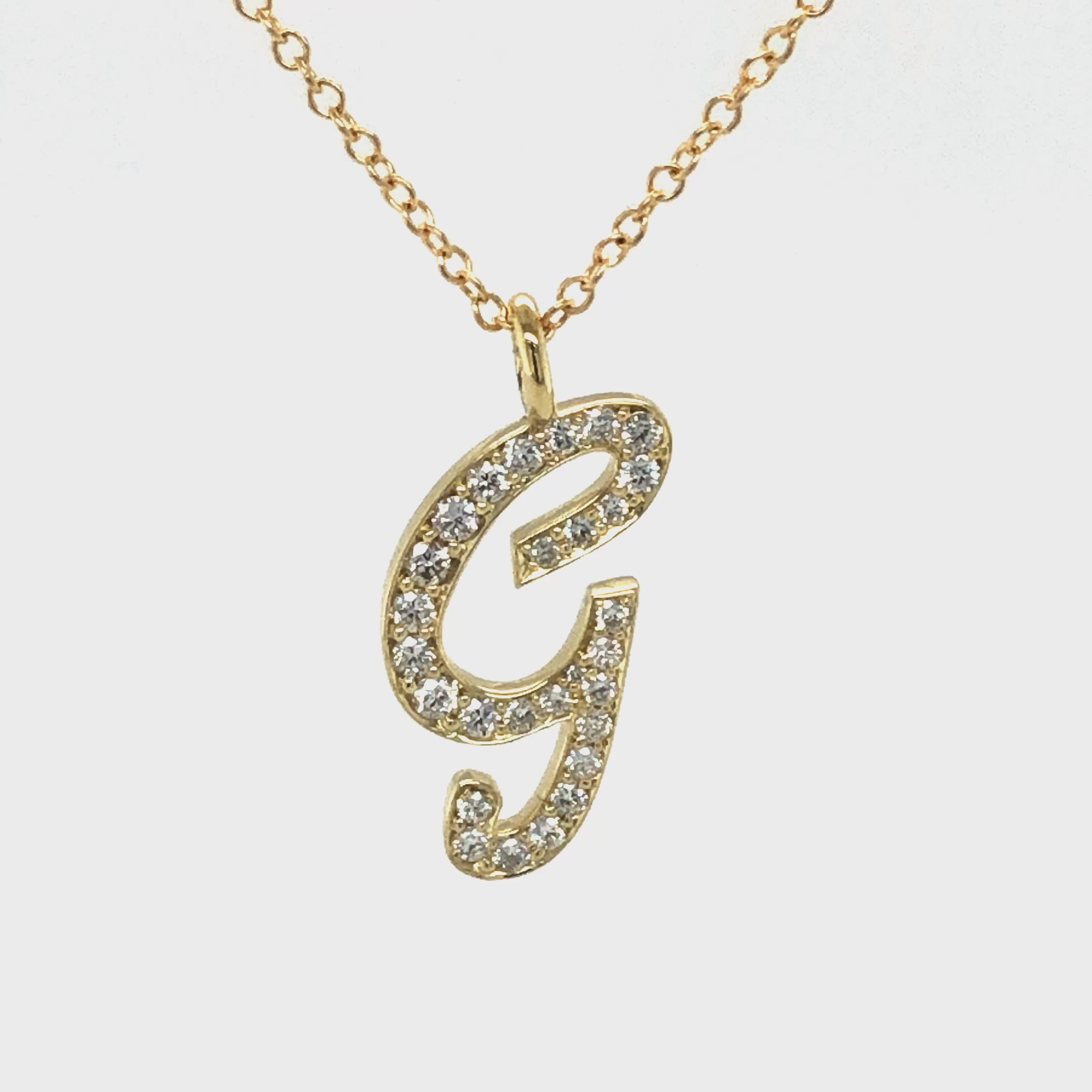 Diamond Initial Necklace