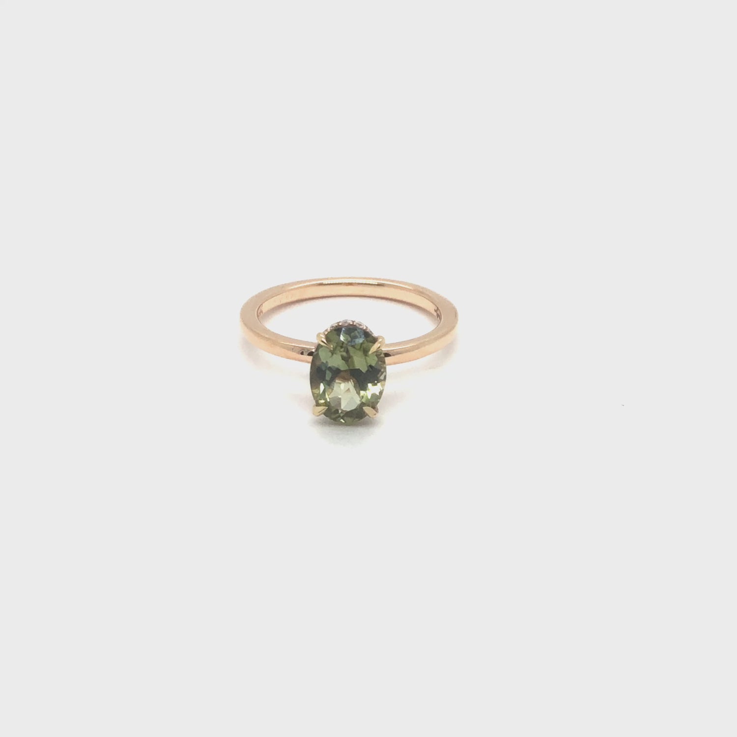 Gloria Alternative Engagement Ring With Hidden Halo