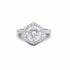 Ilana Double Edge Halo Engagement Ring with 3 carat lab-grown brilliant cut diamond and halo setting