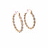 Joanna Diamond Hoop Earrings in 18k yellow gold with twisted design and sparkling diamonds