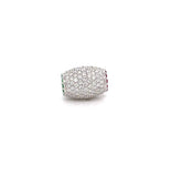 Ariella Necklace 18K white gold with 2.2 carats VS diamonds, emerald and ruby gemstones detail
