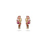 18K yellow gold Chloe Mini Huggie earrings with multicolored sapphires and rubies for a vibrant, elegant look