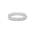 Dinah Diamond Eternity Band with round brilliant diamonds in fishtail setting, elegant 18k white gold ring