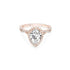 Gina Pear Shape Engagement Ring with pear-shaped diamond and twisted pave band in rose gold