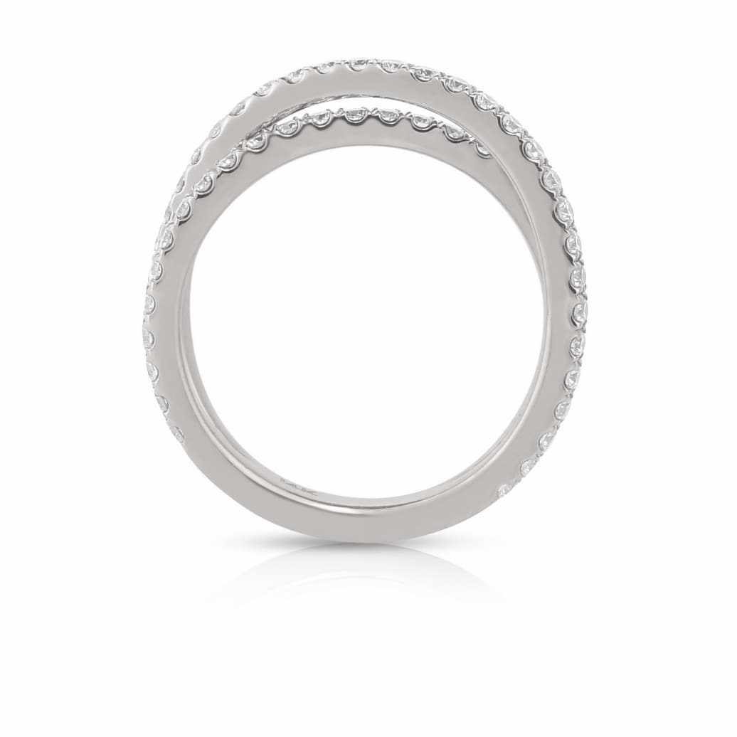 Leila Diamond Wedding Band in white gold with round diamonds totaling 0.86 carats