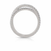 Leila Diamond Wedding Band in white gold with round diamonds totaling 0.86 carats