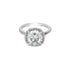 Lilah Engagement Ring with 2ct cushion cut lab grown diamond and 18K white gold setting with salt and pepper diamond accents