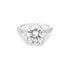 Liora Engagement Ring with brilliant center diamond and pave-set natural diamonds on white gold band