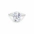 Miriam Engagement Ring with hidden diamond halo in white gold, featuring 0.61 total carat weight and customizable options