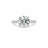Ora Engagement Ring with a large central VS diamond and smaller surrounding FG VS1 diamonds set in 18K gold or platinum band