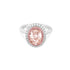 Tiffany Pink Diamond Engagement Ring with oval-cut pink diamond and double halo setting in platinum and 18k gold