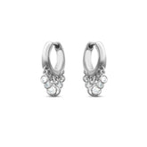 Nina Diamond Hoop earring in 18K gold with bezel-set natural diamonds, elegant and versatile design