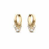 Nina Diamond Hoop earrings in 18K yellow gold with bezel-set natural diamonds