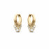 Nina Diamond Hoop earrings in 18K yellow gold with bezel-set natural diamonds
