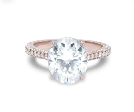 Timeless Elegance: The Leah Three Row Pave Engagement Ring That Radiates Sophistication