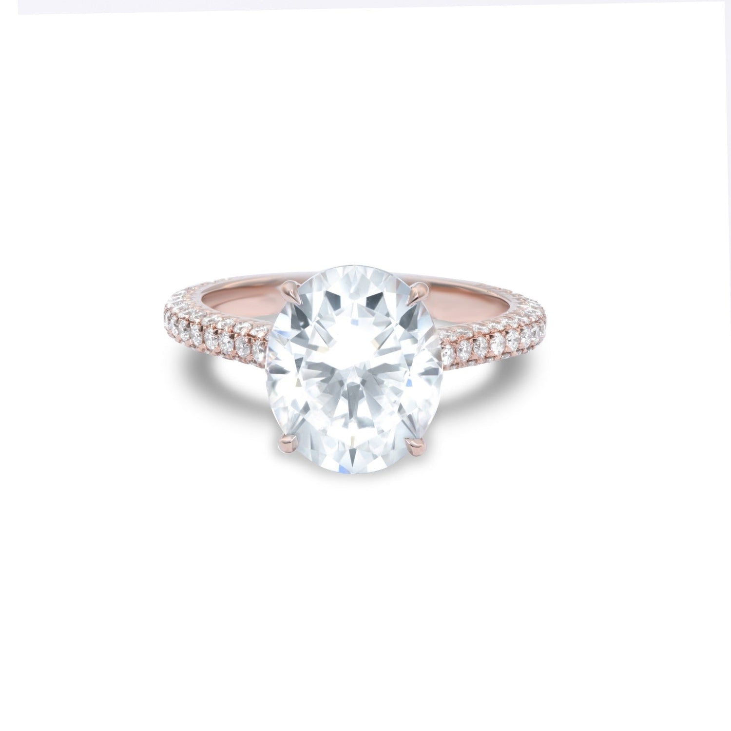 Timeless Elegance: The Leah Three Row Pave Engagement Ring That Radiates Sophistication