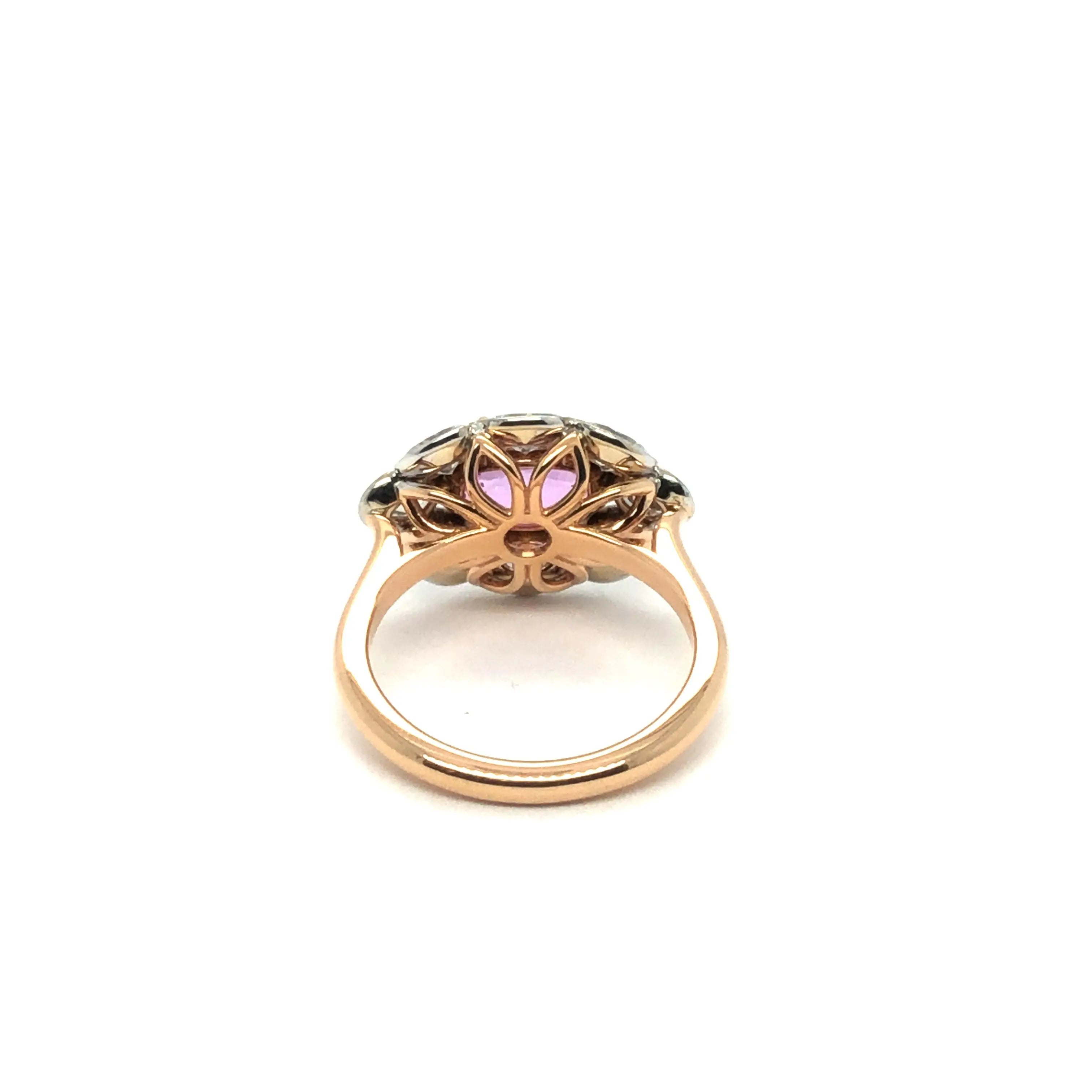 Sami Pink Sapphire &amp; Diamond ring Sam Gavriel Fine Jewelry