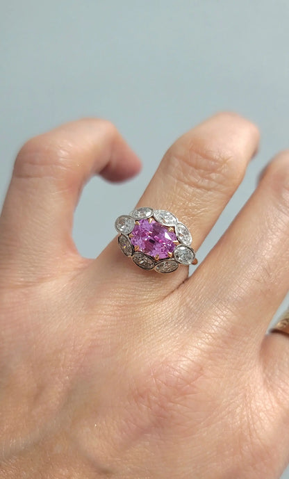 Sami Pink Sapphire &amp; Diamond ring Sam Gavriel Fine Jewelry