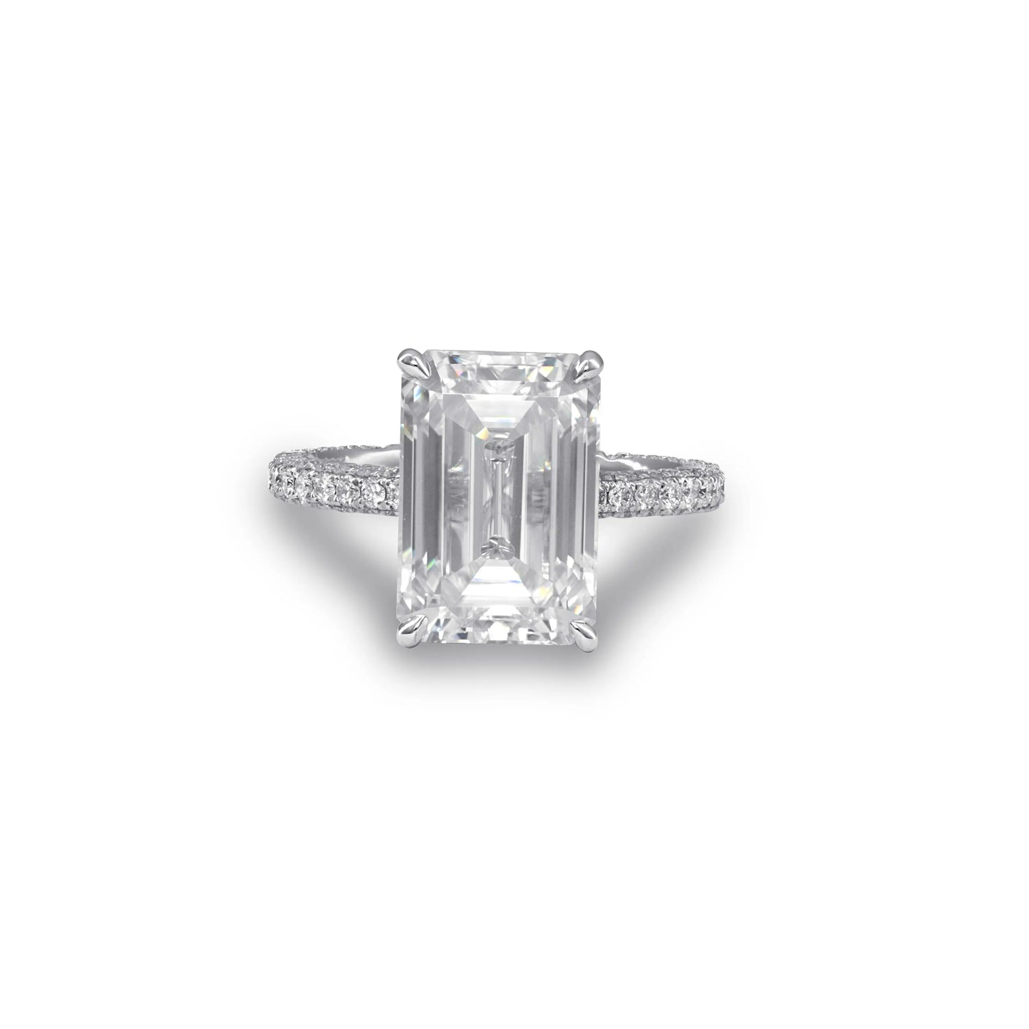 Leah Three Row Pave Engagement Ring Sam Gavriel Fine Jewelry