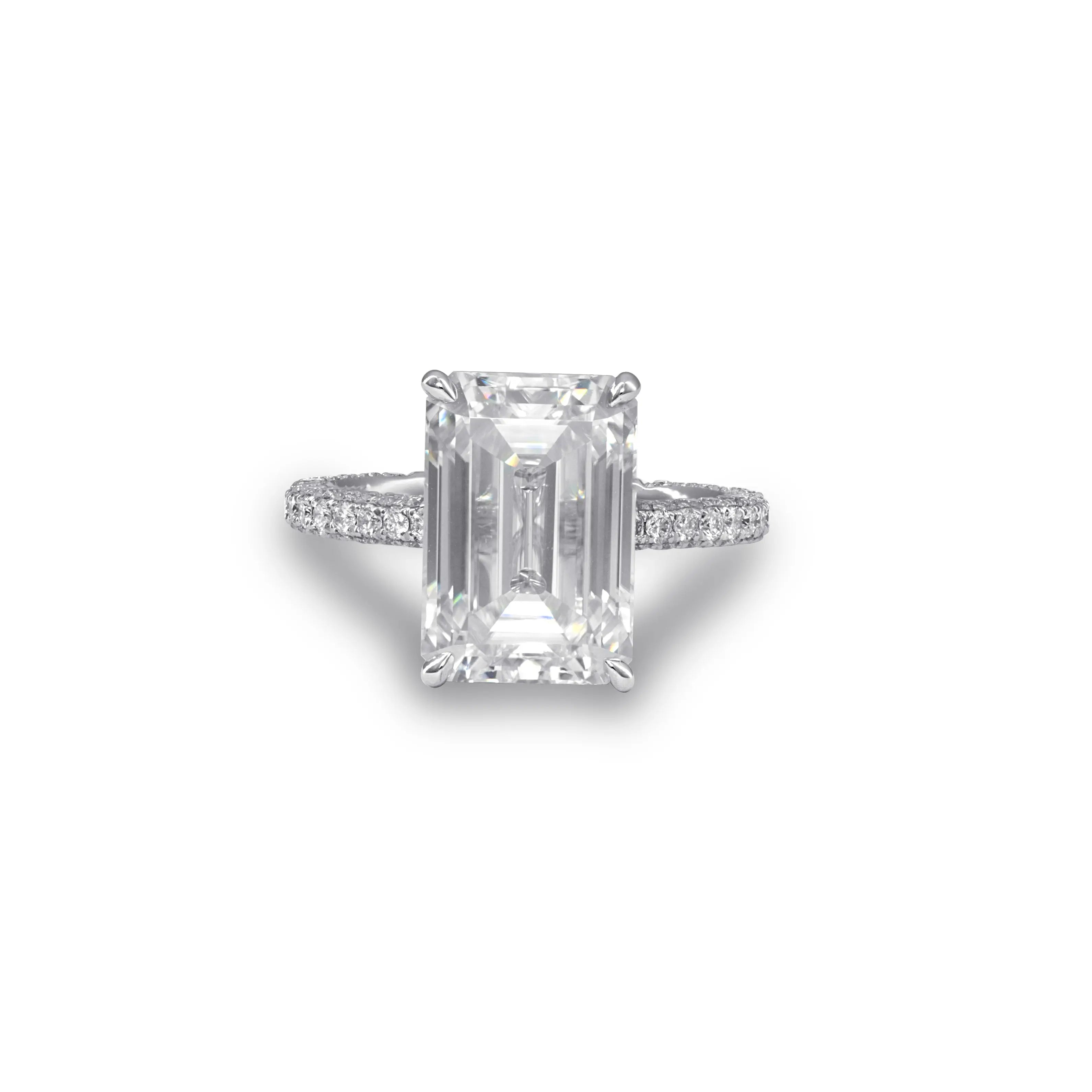Leah Three Row Pave Engagement Ring Sam Gavriel Fine Jewelry