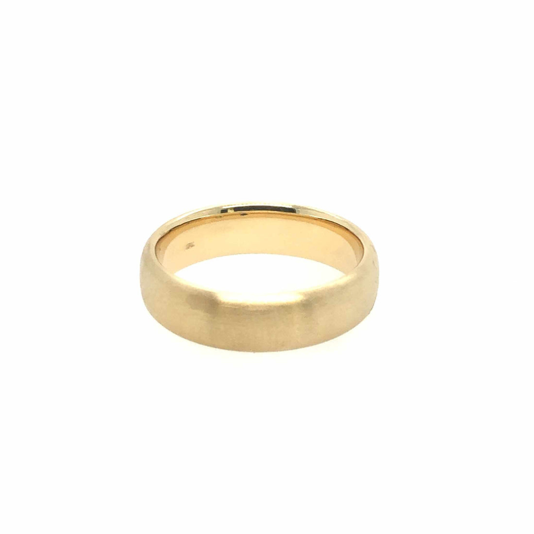 Levi Wedding Band 18K gold satin finish men&