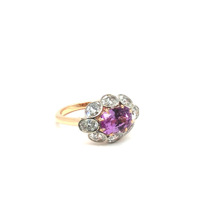 Sami Pink Sapphire &amp; Diamond ring